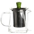 Bule de chá de vidro solto para fabricantes de folhas de chá, seguro